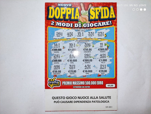 Biglietto lotteria gratta - lotteria,